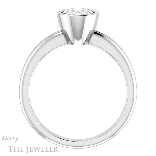 Oval Shaped Forever One Moissanite Engagement Ring #GTJ979-oval-fo-w 2 Oval Shaped Forever One Moissanite Engagement Ring #GTJ979-oval-fo-w