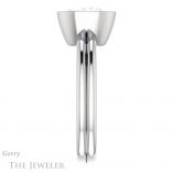 Oval Shaped Forever One Moissanite Engagement Ring #GTJ979-oval-fo-w 3 Oval Shaped Forever One Moissanite Engagement Ring #GTJ979-oval-fo-w