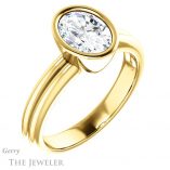 Oval Shaped Forever One Moissanite Engagement Ring #GTJ979-oval-fo-y