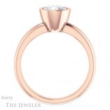 Round Cut Forever One Moissanite Engagement Ring #GTJ979-round-fo-r