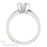 Round Cut Forever One Moissanite Engagement Ring #GTJ979-round-fo-w 2 Round Cut Forever One Moissanite Engagement Ring #GTJ979-round-fo-w