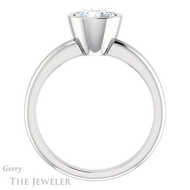 Round Cut Forever One Moissanite Engagement Ring #GTJ979-round-fo-w 2 Round Cut Forever One Moissanite Engagement Ring #GTJ979-round-fo-w