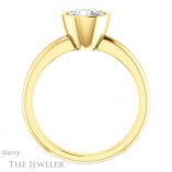 Round Cut Forever One Moissanite Engagement Ring #GTJ979-round-fo-y