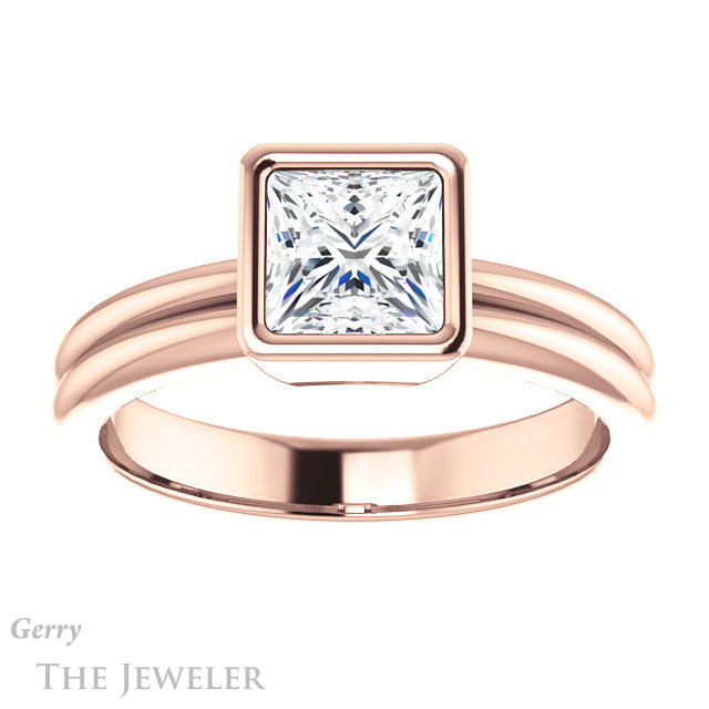 Princess Cut Forever One Moissanite Engagement Ring #GTJ979-square-fo-r 1 Princess Cut Forever One Moissanite Engagement Ring #GTJ979-square-fo-r