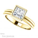 Princess Cut Forever One Moissanite Engagement Ring #GTJ979-square-fo-y