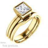 Princess Cut Forever One Moissanite Engagement Ring #GTJ979-square-fo-y