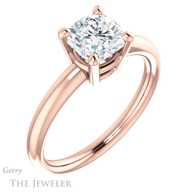 Cushion Cut Forever One Moissanite Engagement Ring #GTJ981-cushion-fo-r 4 Cushion Cut Forever One Moissanite Engagement Ring #GTJ981-cushion-fo-r