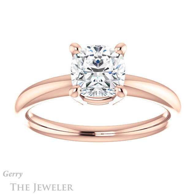 Cushion Cut Forever One Moissanite Engagement Ring #GTJ981-cushion-fo-r 1 Cushion Cut Forever One Moissanite Engagement Ring #GTJ981-cushion-fo-r