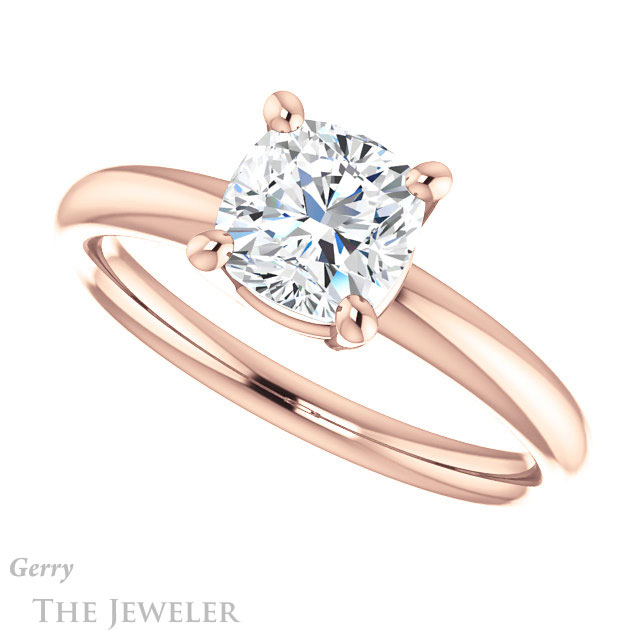 Cushion Cut Forever One Moissanite Engagement Ring #GTJ981-cushion-fo-r 5 Cushion Cut Forever One Moissanite Engagement Ring #GTJ981-cushion-fo-r