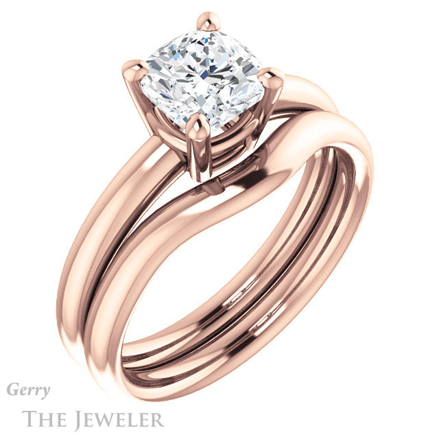 Cushion Cut Forever One Moissanite Engagement Ring #GTJ981-cushion-fo-r 6 Cushion Cut Forever One Moissanite Engagement Ring #GTJ981-cushion-fo-r