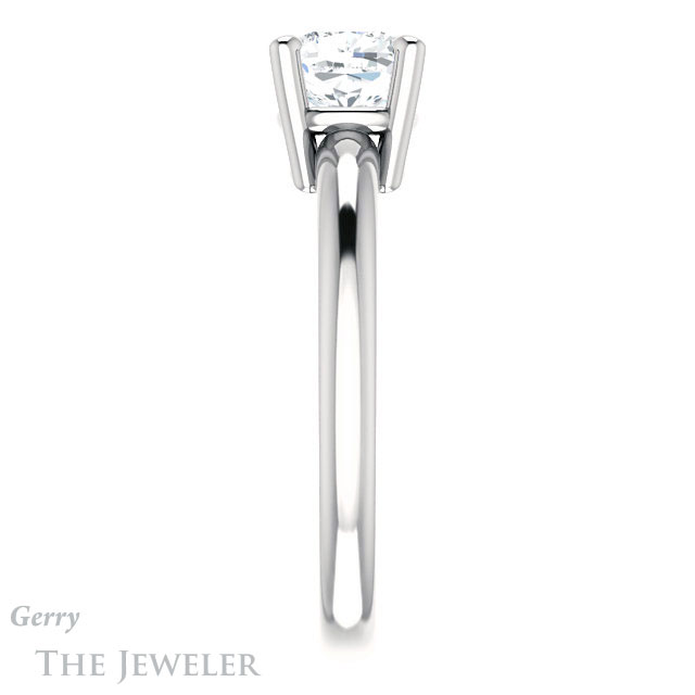 Cushion Cut Forever One Moissanite Engagement Ring #GTJ981-cushion-fo-w 3 Cushion Cut Forever One Moissanite Engagement Ring #GTJ981-cushion-fo-w