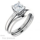 Cushion Cut Forever One Moissanite Engagement Ring #GTJ981-cushion-fo-w 6 Cushion Cut Forever One Moissanite Engagement Ring #GTJ981-cushion-fo-w
