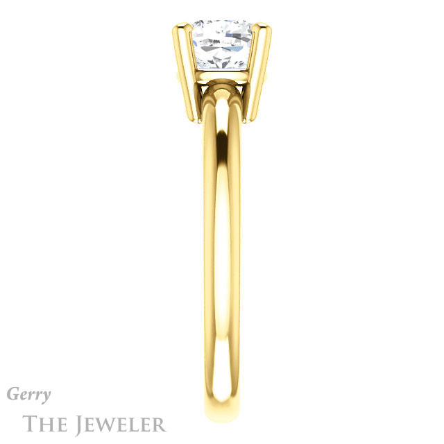 Cushion Cut Forever One Moissanite Engagement Ring #GTJ981-cushion-fo-y