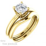Cushion Cut Forever One Moissanite Engagement Ring #GTJ981-cushion-fo-y