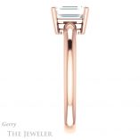 Emerald Cut Forever Brilliant Moissanite Engagement Ring #GTJ981-emerald-fb-r