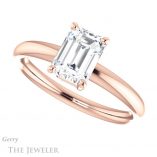 Emerald Cut Forever Brilliant Moissanite Engagement Ring #GTJ981-emerald-fb-r