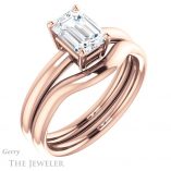 Emerald Cut Forever Brilliant Moissanite Engagement Ring #GTJ981-emerald-fb-r