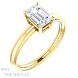 Emerald Cut Forever Brilliant Moissanite Engagement Ring #GTJ981-emerald-fb-y
