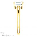 Emerald Cut Forever Brilliant Moissanite Engagement Ring #GTJ981-emerald-fb-y