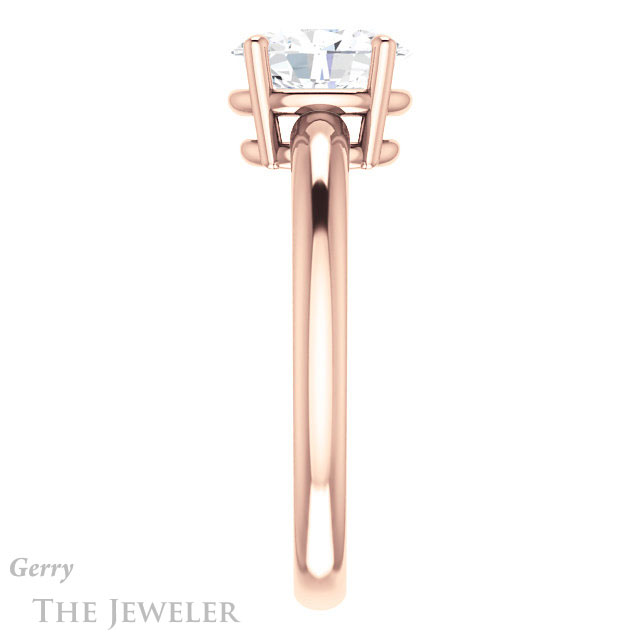 Oval Shaped Forever One Moissanite Engagement Ring #GTJ981-oval-fo-r 3 Oval Shaped Forever One Moissanite Engagement Ring #GTJ981-oval-fo-r