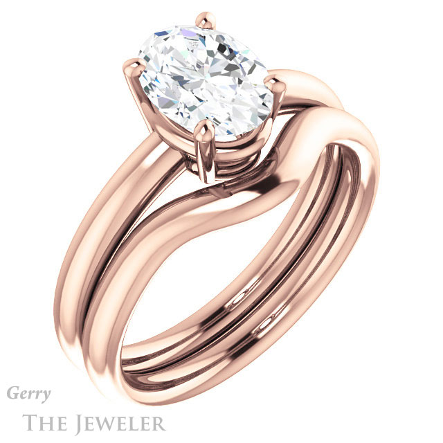 Oval Shaped Forever One Moissanite Engagement Ring #GTJ981-oval-fo-r 6 Oval Shaped Forever One Moissanite Engagement Ring #GTJ981-oval-fo-r