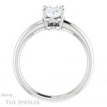 Oval Shaped Forever One Moissanite Engagement Ring #GTJ981-oval-fo-w 2 Oval Shaped Forever One Moissanite Engagement Ring #GTJ981-oval-fo-w