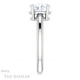 Oval Shaped Forever One Moissanite Engagement Ring #GTJ981-oval-fo-w 3 Oval Shaped Forever One Moissanite Engagement Ring #GTJ981-oval-fo-w