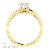 Oval Shaped Forever One Moissanite Engagement Ring #GTJ981-oval-fo-y 2 Oval Shaped Forever One Moissanite Engagement Ring #GTJ981-oval-fo-y