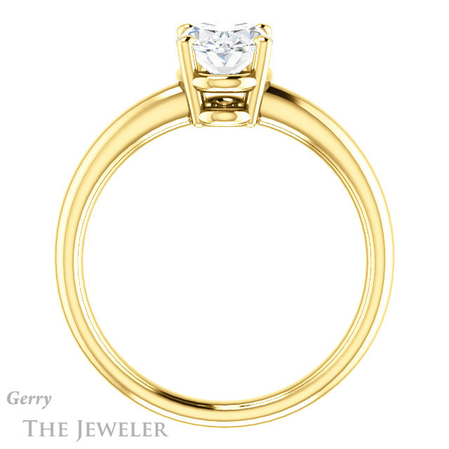 Oval Shaped Forever One Moissanite Engagement Ring #GTJ981-oval-fo-y 2 Oval Shaped Forever One Moissanite Engagement Ring #GTJ981-oval-fo-y