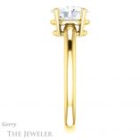 Oval Shaped Forever One Moissanite Engagement Ring #GTJ981-oval-fo-y 3 Oval Shaped Forever One Moissanite Engagement Ring #GTJ981-oval-fo-y