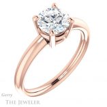 Round Cut Forever One Moissanite Engagement Ring #GTJ981-round-fo-r 4 Round Cut Forever One Moissanite Engagement Ring #GTJ981-round-fo-r