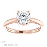 Round Cut Forever One Moissanite Engagement Ring #GTJ981-round-fo-r 1 Round Cut Forever One Moissanite Engagement Ring #GTJ981-round-fo-r
