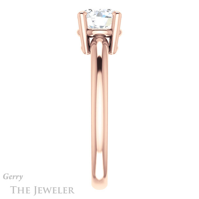 Round Cut Forever One Moissanite Engagement Ring #GTJ981-round-fo-r 3 Round Cut Forever One Moissanite Engagement Ring #GTJ981-round-fo-r
