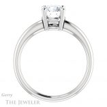 Round Cut Forever One Moissanite Engagement Ring #GTJ981-round-fo-w 2 Round Cut Forever One Moissanite Engagement Ring #GTJ981-round-fo-w