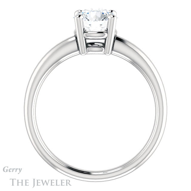 Round Cut Forever One Moissanite Engagement Ring #GTJ981-round-fo-w 2 Round Cut Forever One Moissanite Engagement Ring #GTJ981-round-fo-w