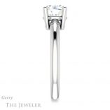Round Cut Forever One Moissanite Engagement Ring #GTJ981-round-fo-w 3 Round Cut Forever One Moissanite Engagement Ring #GTJ981-round-fo-w