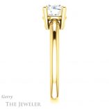 Round Cut Forever One Moissanite Engagement Ring #GTJ981-round-fo-y