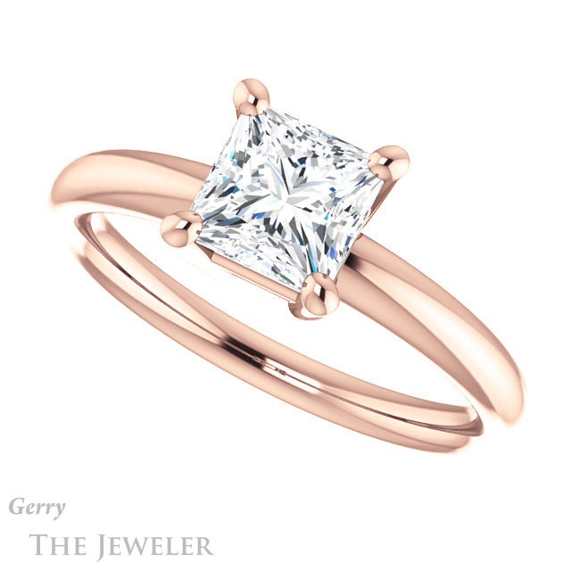 Princess Cut Forever One Moissanite Engagement Ring #GTJ981-square-fo-r 5 Princess Cut Forever One Moissanite Engagement Ring #GTJ981-square-fo-r