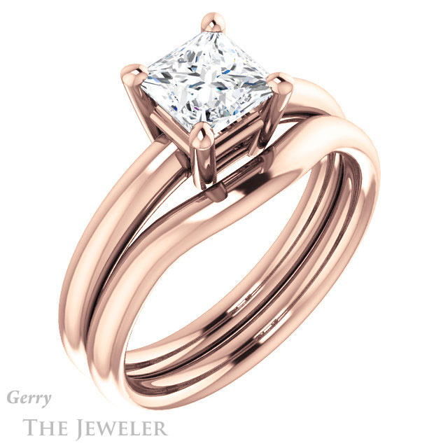 Princess Cut Forever One Moissanite Engagement Ring #GTJ981-square-fo-r 6 Princess Cut Forever One Moissanite Engagement Ring #GTJ981-square-fo-r
