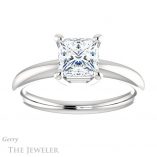 Princess Cut Forever One Moissanite Engagement Ring #GTJ981-square-fo-w 1 Princess Cut Forever One Moissanite Engagement Ring #GTJ981-square-fo-w