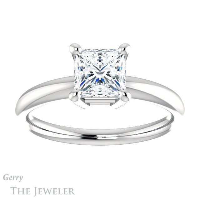 Princess Cut Forever One Moissanite Engagement Ring #GTJ981-square-fo-w 1 Princess Cut Forever One Moissanite Engagement Ring #GTJ981-square-fo-w