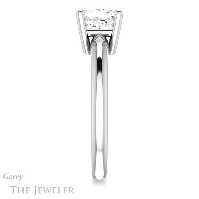 Princess Cut Forever One Moissanite Engagement Ring #GTJ981-square-fo-w 3 Princess Cut Forever One Moissanite Engagement Ring #GTJ981-square-fo-w