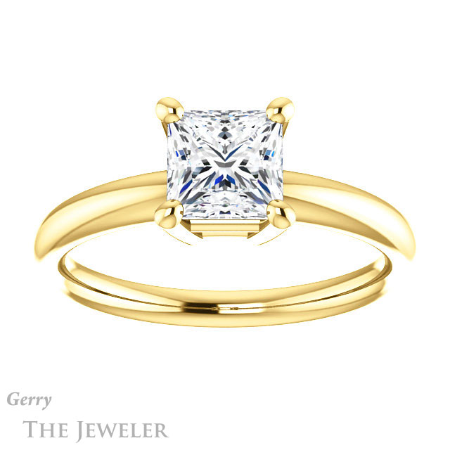 Princess Cut Forever One Moissanite Engagement Ring #GTJ981-square-fo-y