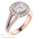 Cushion Cut Forever One Moissanite Engagement Ring #GTJ982-cushion-fo-r 4 Cushion Cut Forever One Moissanite Engagement Ring #GTJ982-cushion-fo-r