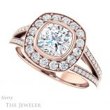 Cushion Cut Forever One Moissanite Engagement Ring #GTJ982-cushion-fo-r 5 Cushion Cut Forever One Moissanite Engagement Ring #GTJ982-cushion-fo-r