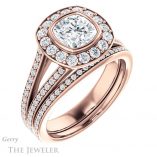 Cushion Cut Forever One Moissanite Engagement Ring #GTJ982-cushion-fo-r 6 Cushion Cut Forever One Moissanite Engagement Ring #GTJ982-cushion-fo-r