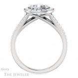 Cushion Cut Forever One Moissanite Engagement Ring #GTJ982-cushion-fo-w