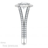 Cushion Cut Forever One Moissanite Engagement Ring #GTJ982-cushion-fo-w