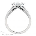 Emerald Cut Forever One Moissanite Engagement Ring #GTJ982-emerald-fb-w 2 Emerald Cut Forever Brilliant Moissanite Engagement Ring #GTJ982-emerald-fb-w