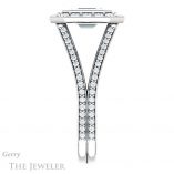 Emerald Cut Forever One Moissanite Engagement Ring #GTJ982-emerald-fb-w 3 Emerald Cut Forever Brilliant Moissanite Engagement Ring #GTJ982-emerald-fb-w